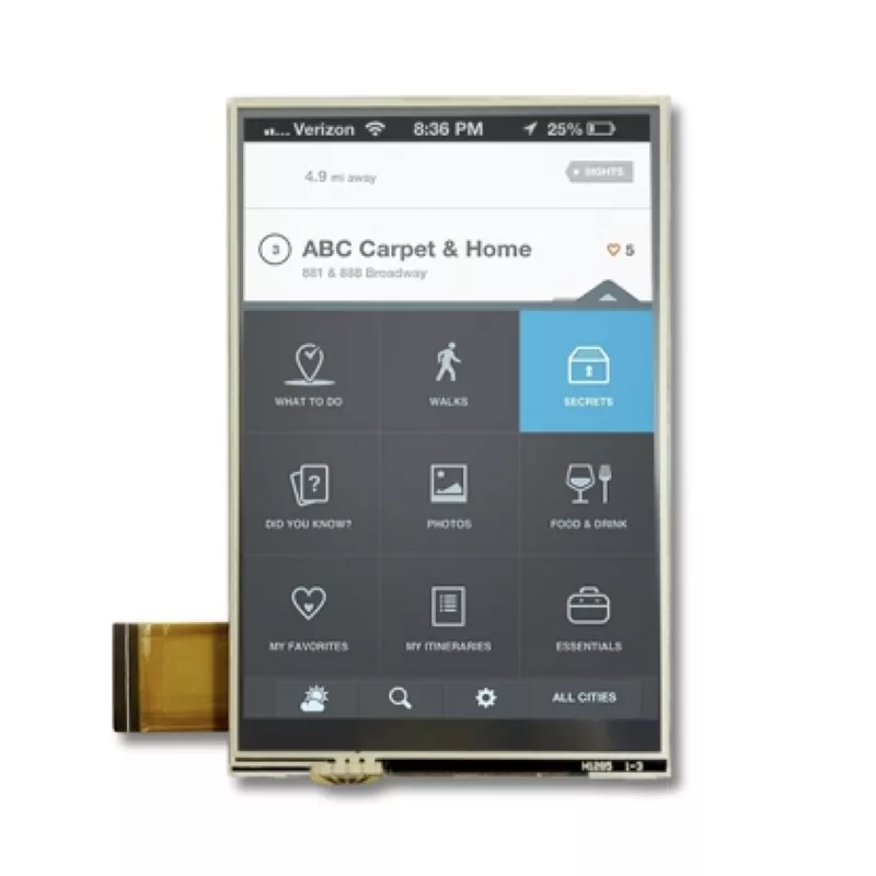 3,5 '' 320x480 uporovni modul TFT na dotik